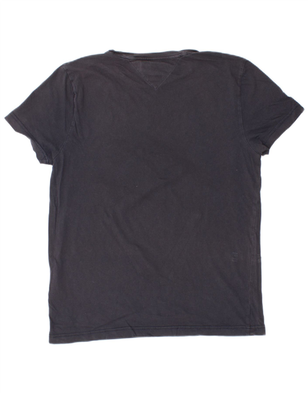 TOMMY HILFIGER Mens Graphic T-Shirt Top Medium Navy Blue Cotton