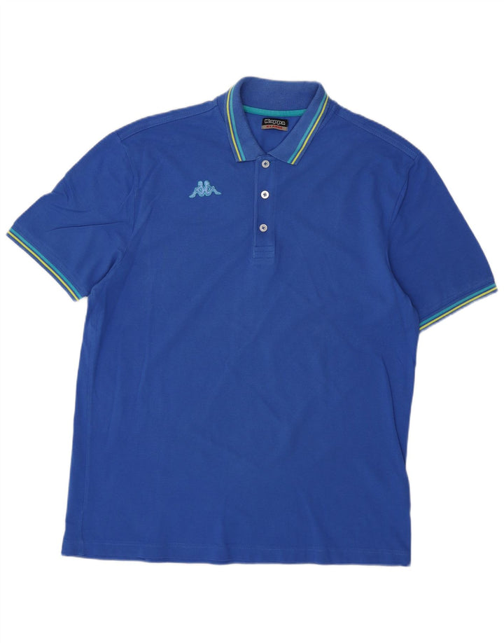 Kappa Mens Polo Shirt XL Blue Cotton