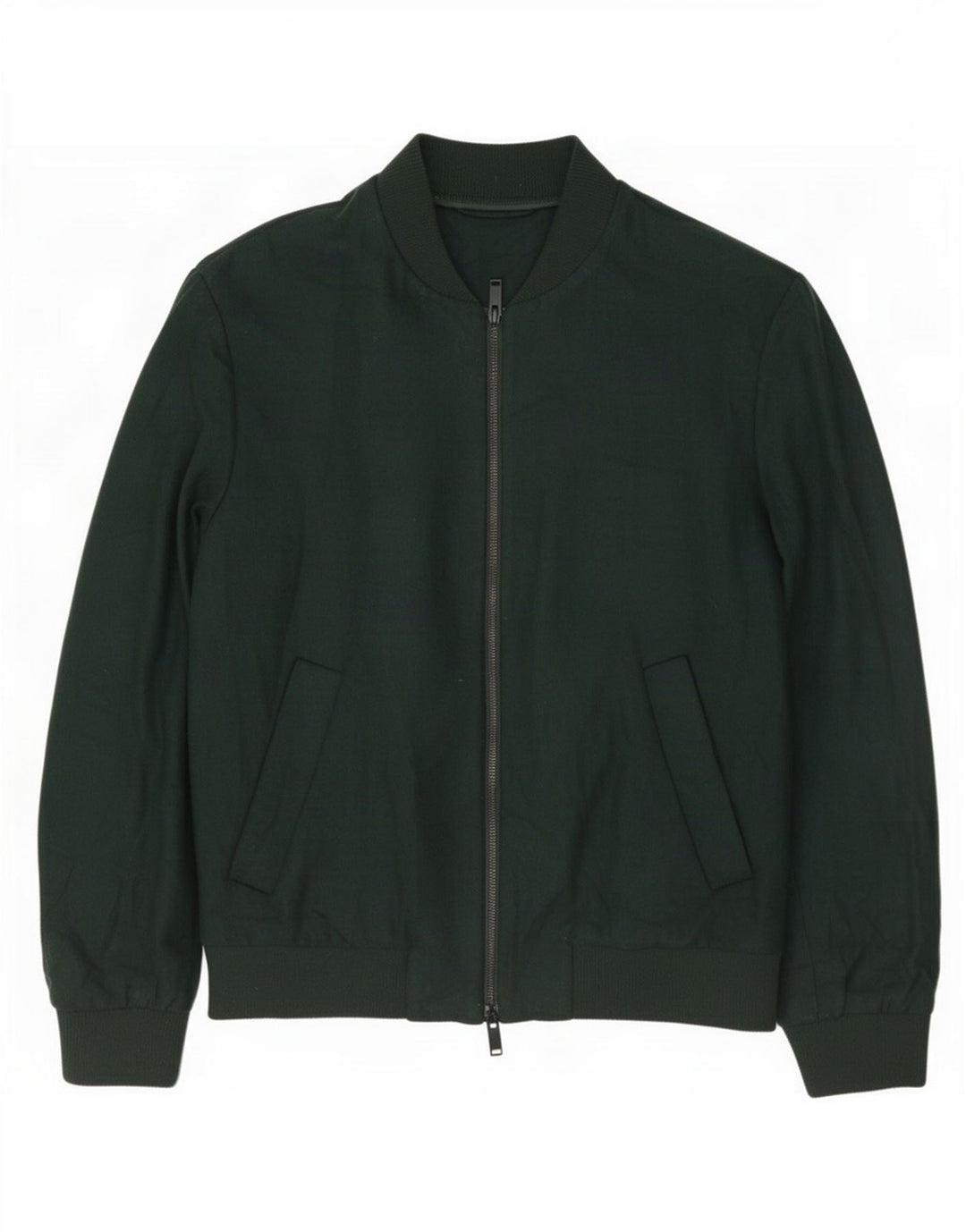 Cos Mens Bomber Jacket EU 50 Large Green Wool