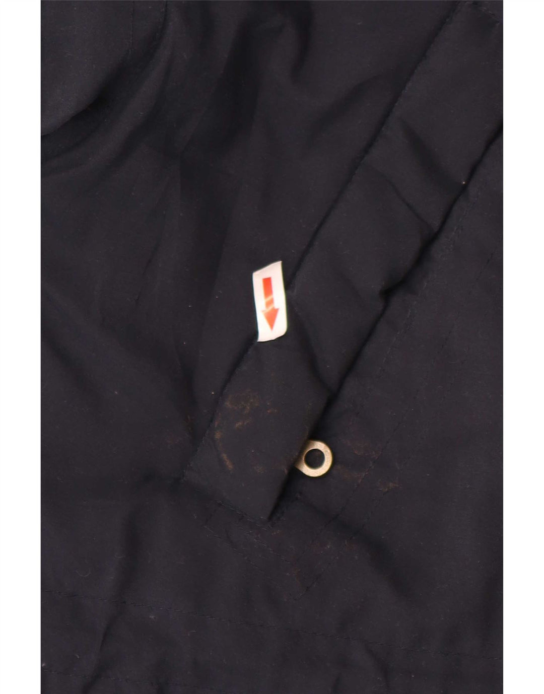 Vintage Mens Windbreaker Coat UK 38 Medium Navy Blue Colourblock Polyester