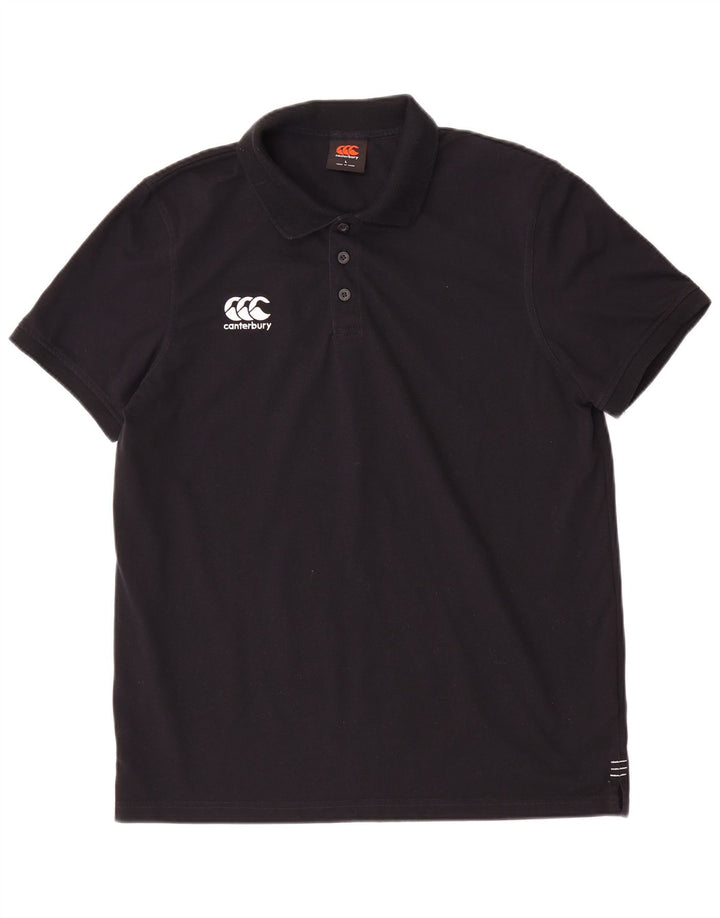 Canterbury Mens Polo Shirt Large Black Polyester
