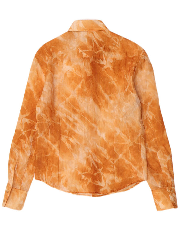 Vintage Womens Shirt Medium Orange Tie Dye