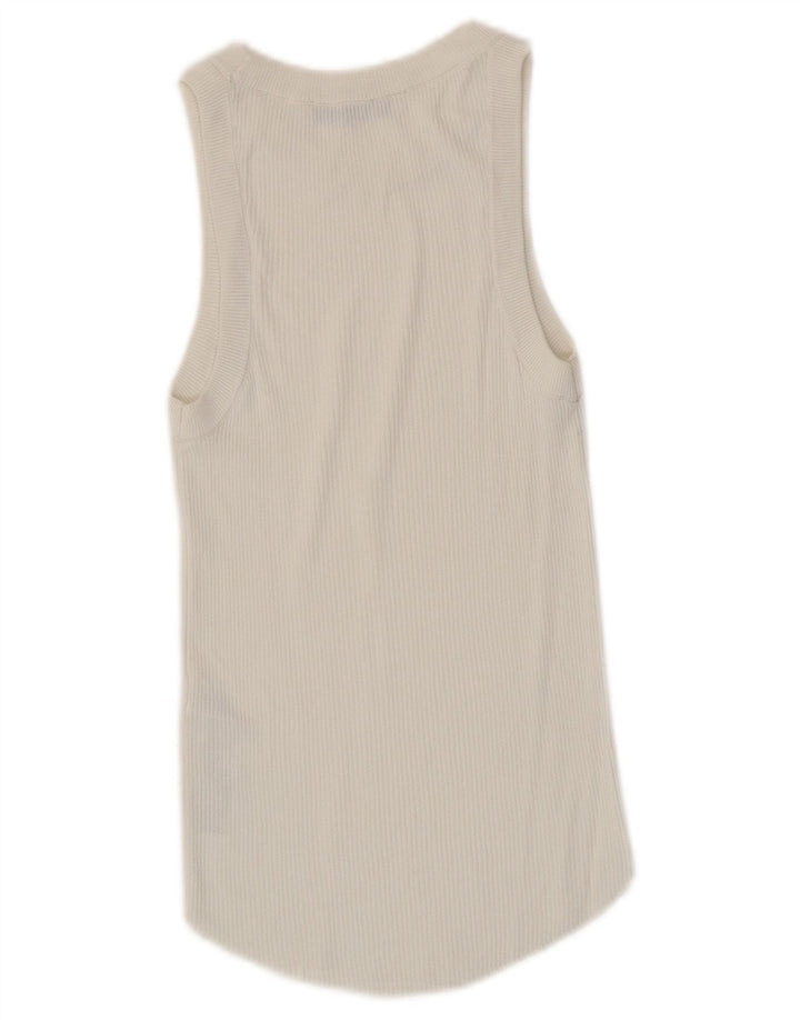 Zara Womens Vest Top UK 8 Small White Viscose