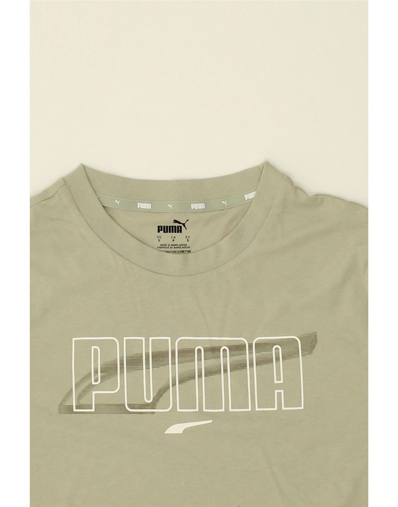 PUMA Mens Graphic T-Shirt Top Small Grey Cotton Vintage Puma and Second-Hand Puma from Messina Hembry 