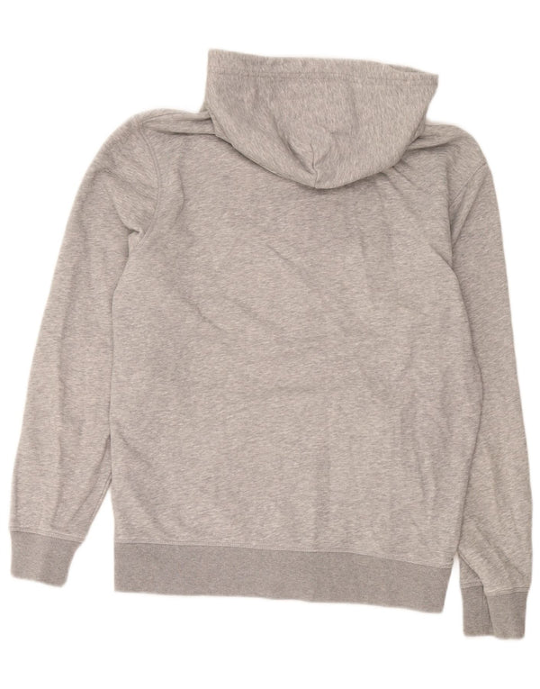 Gant Mens Graphic Zip Hoodie Sweater Large Grey Flecked Cotton