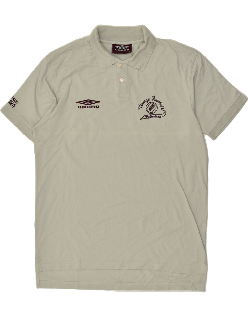 UMBRO Mens Polo Shirt Large Grey Cotton | Vintage Umbro | Thrift | Second-Hand Umbro | Used Clothing | Messina Hembry 