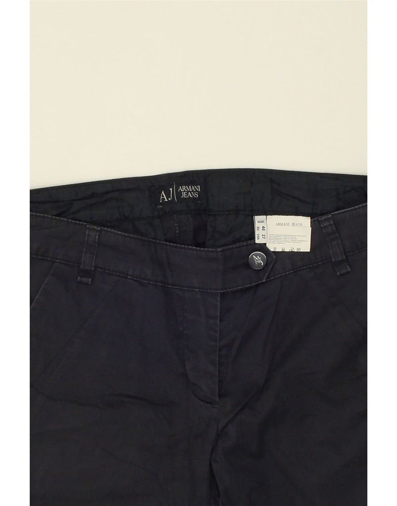 ARMANI JEANS Womens Slim Chino Trousers EU 40 Medium W27 L25 Navy Blue | Vintage Armani Jeans | Thrift | Second-Hand Armani Jeans | Used Clothing | Messina Hembry 