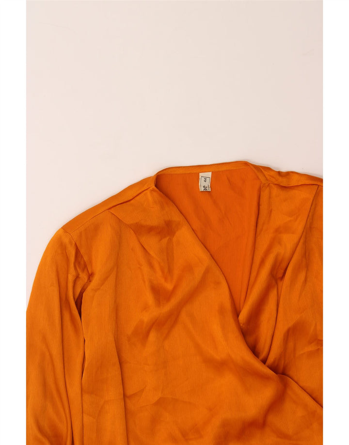 VINTAGE Womens Long Sleeve IT 44 Medium Orange Polyester Vintage Vintage and Second-Hand Vintage from Messina Hembry 