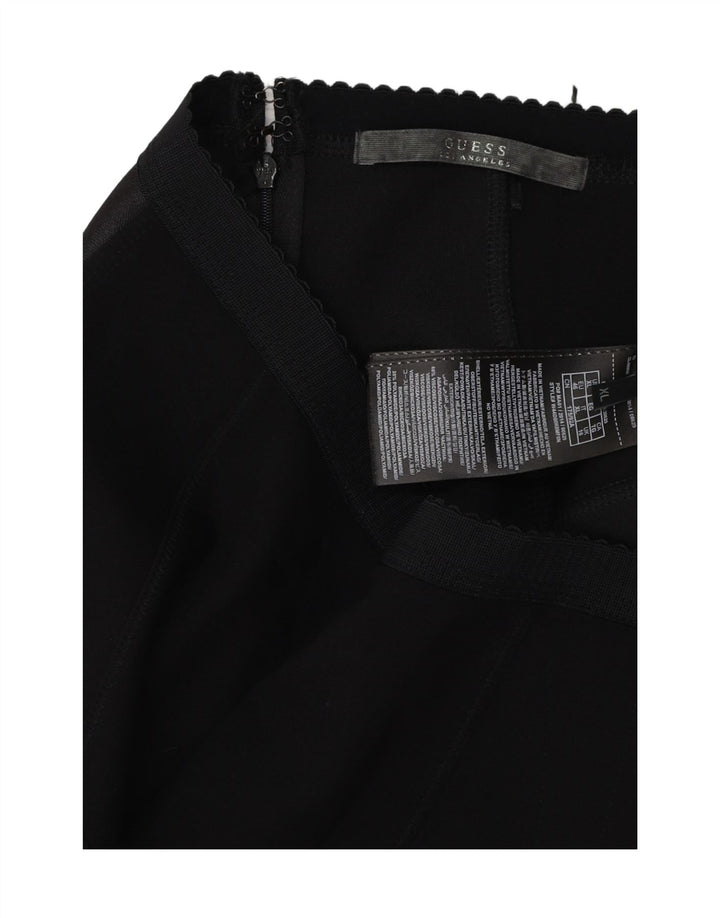 GUESS Womens Pencil Skirt UK 16 Large W36  Black Colourblock Viscose