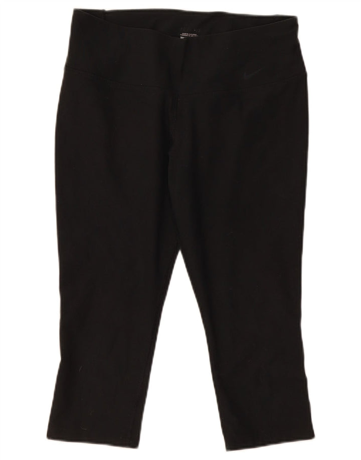 Nike Womens Capri Leggings UK 14 Medium Black Polyester