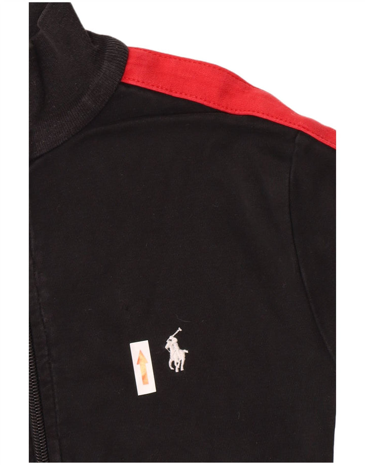 Polo Ralph Lauren Boys Tracksuit Top Jacket 7-8 Years Small Black