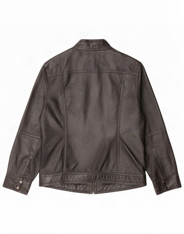 Vintage Womens Leather Jacket UK 16 Large Black