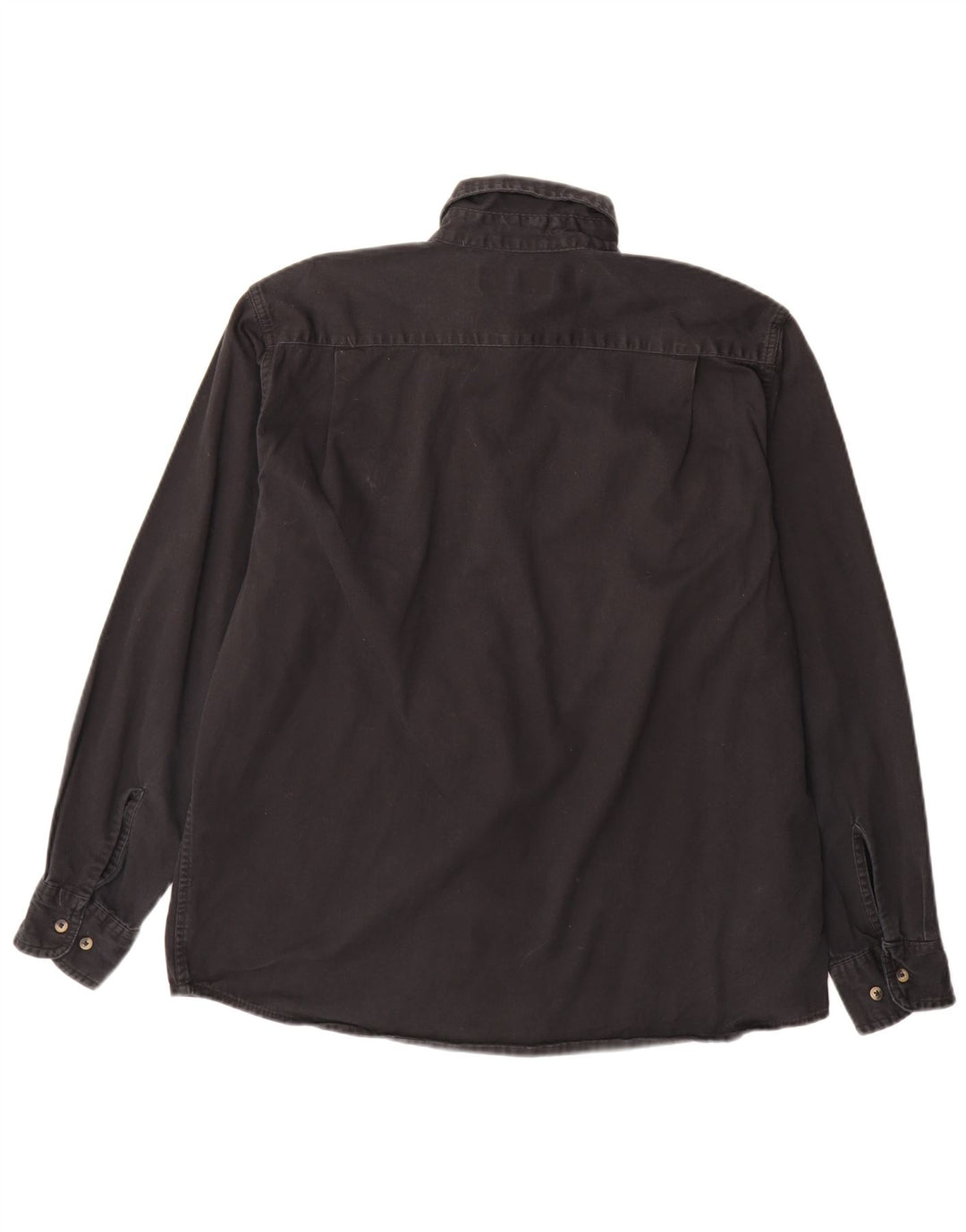Wrangler Mens Denim Shirt Large Black Cotton