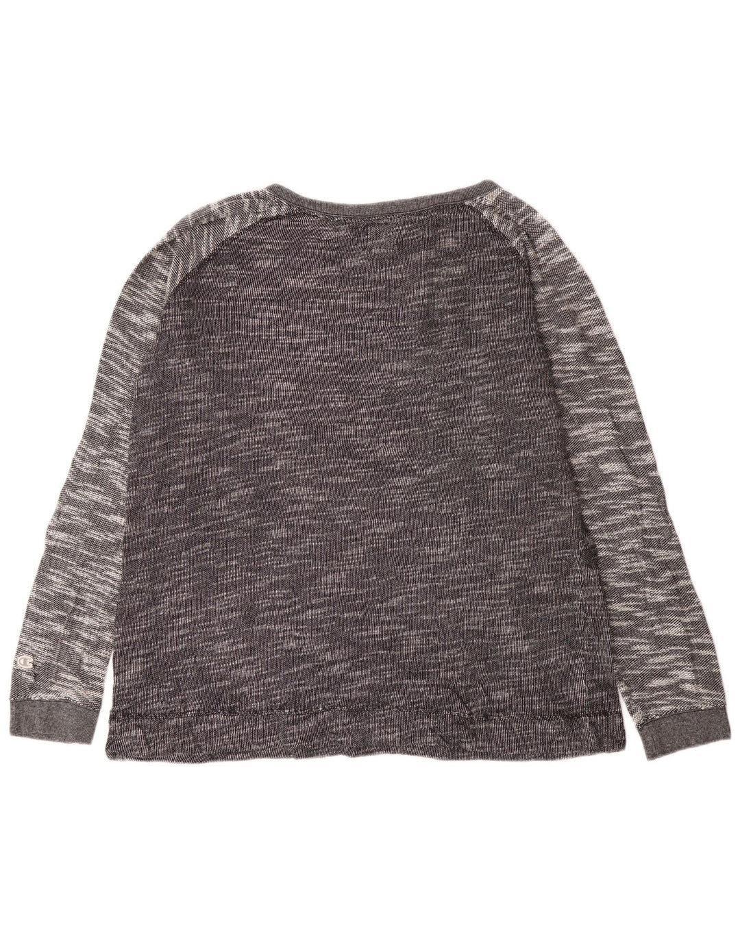 Champion Womens Top Long Sleeve UK 18 XL Grey Flecked Cotton
