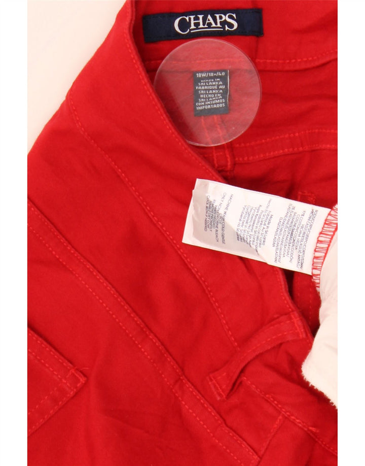 CHAPS Womens Bermuda Shorts US 18 2XL W38  Red Cotton