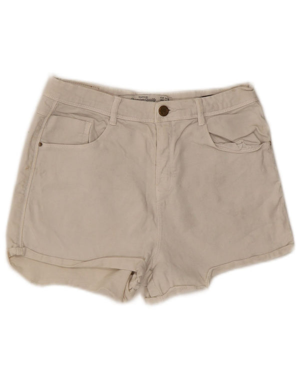 Zara Womens Trafaluc Denim Shorts EU 38 Small W28  White