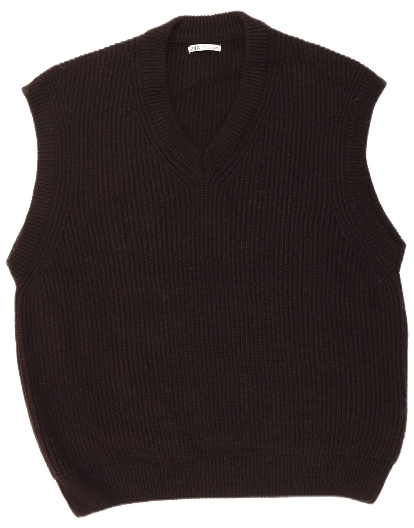 ZARA ザラ　リバーシブルベスト ZW COLLECTION ブラック　S Zara Womens Oversized Vest Tank Top UK 18 XL Black Acrylic