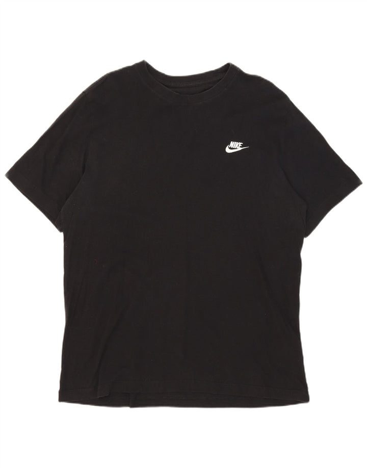Nike Womens T-Shirt Top UK 16 Large Black Cotton