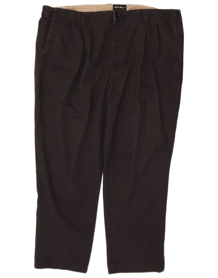 EDDIE BAUER Mens Pegged Chino Trousers W48 L31 Grey Cotton