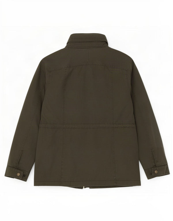 Fat Face Womens Waxed Cotton Jacket UK 14 Medium Khaki