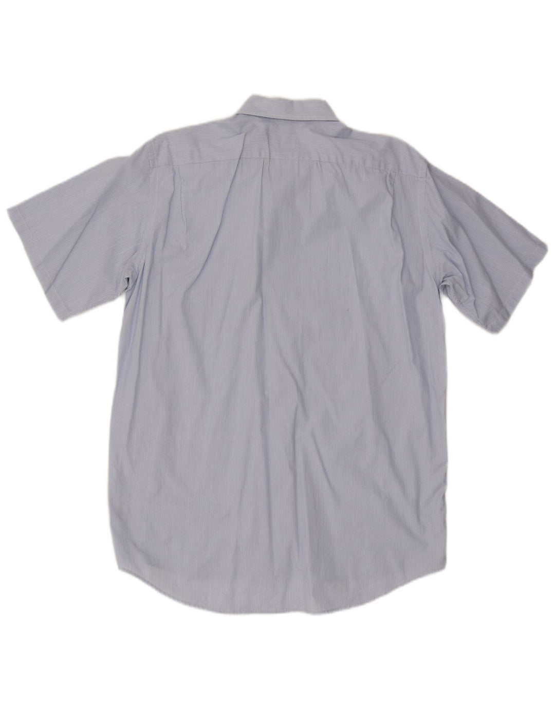 Lacoste Mens Short Sleeve Shirt Size 39 Medium Blue Pinstripe Cotton