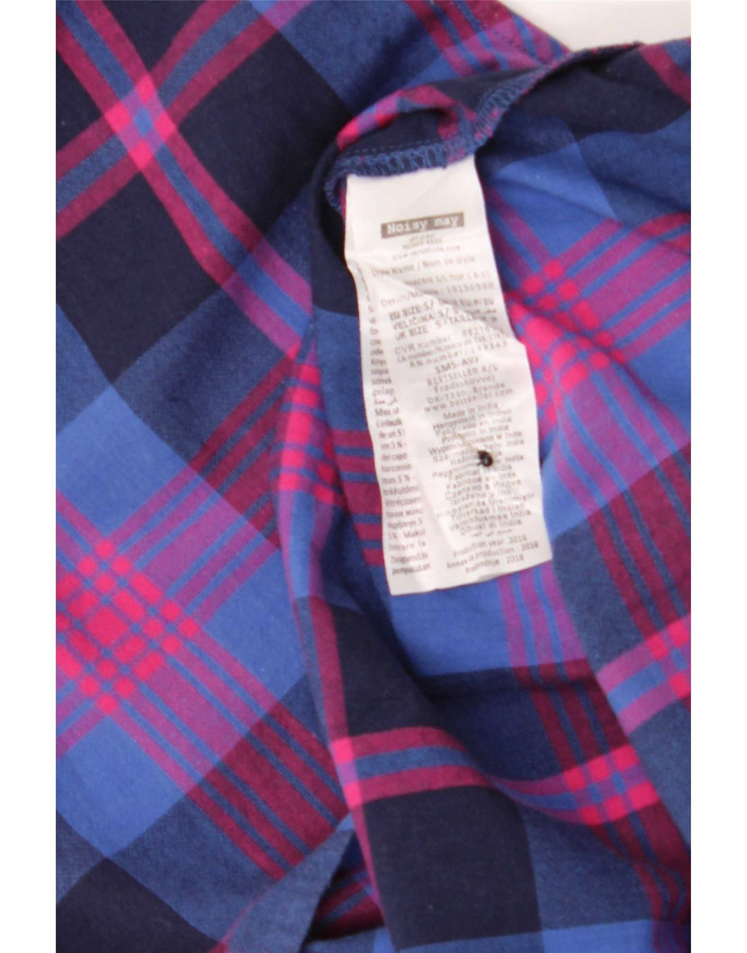Noisy May Womens Sleeveless Blouse Top UK 10 Small Multicoloured Check