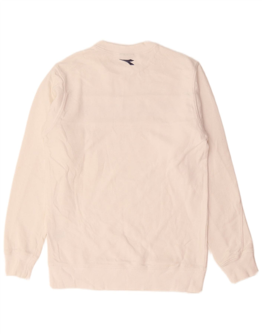 Diadora Mens Graphic Sweatshirt Jumper Small White Cotton