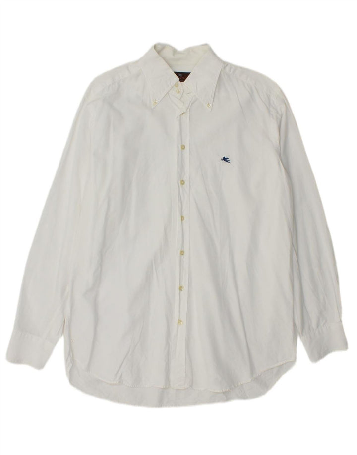 ETRO Mens Milano Shirt Large White Cotton