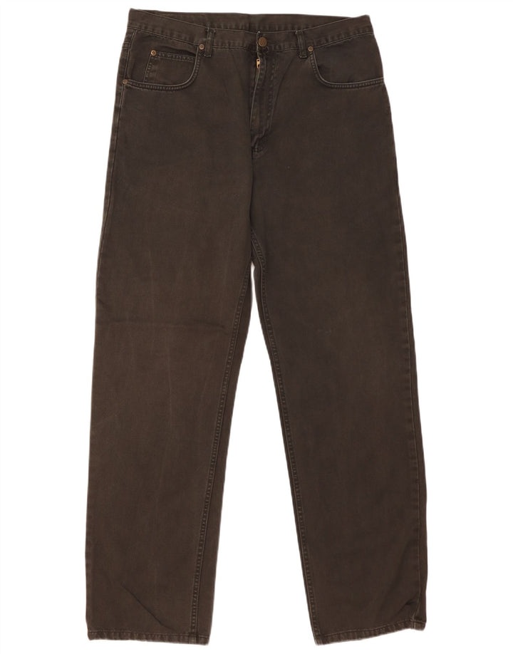 Lee Mens Straight Jeans W34 L32 Black Cotton