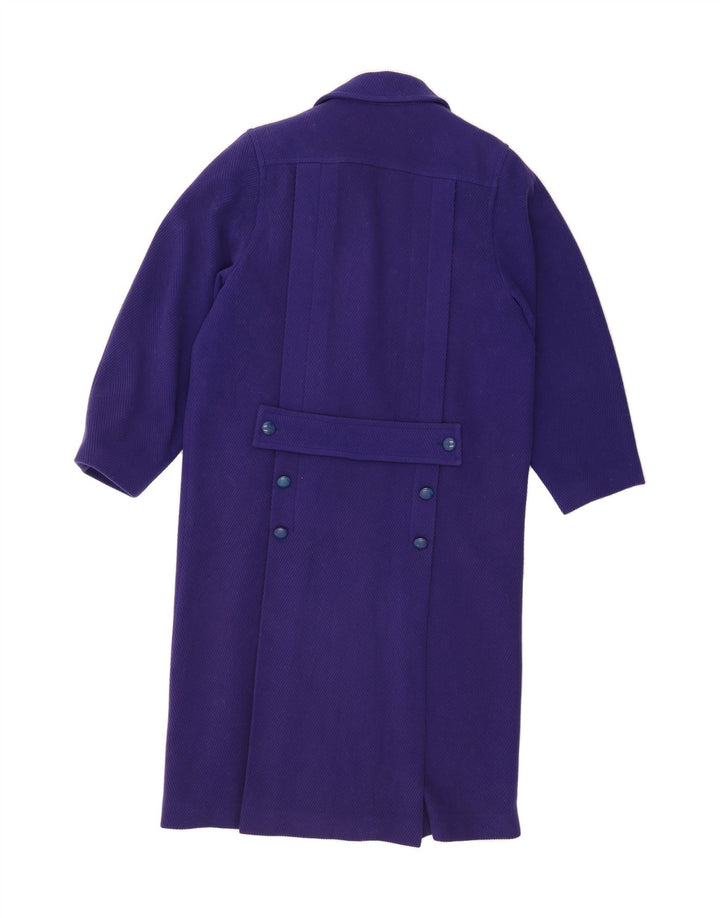 MARZOTTO Womens Double Breasted Coat UK 16 Large Purple Wool Vintage Marzotto and Second-Hand Marzotto from Messina Hembry 