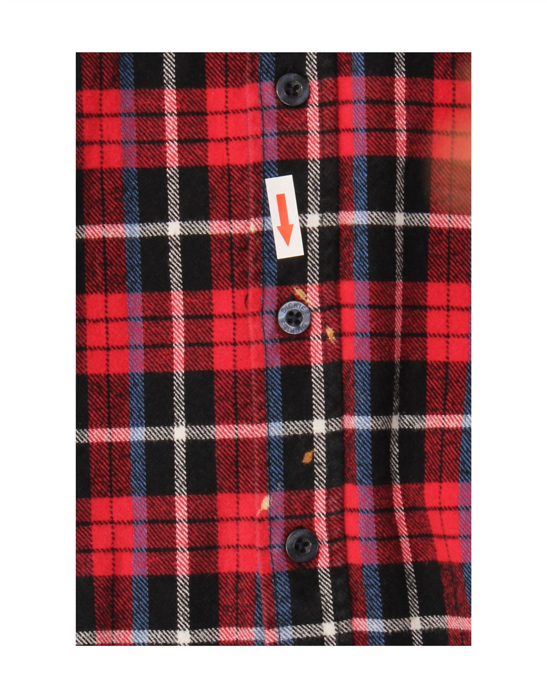 DICKIES Mens Flannel Shirt Medium Red Check Cotton