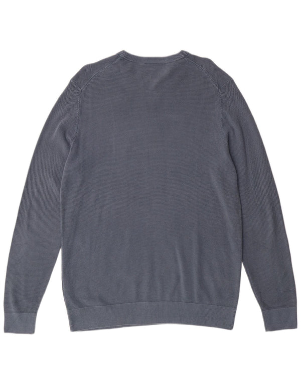 AERONAUTICA MILITARE Mens Crew Neck Jumper Sweater XL Blue Cotton