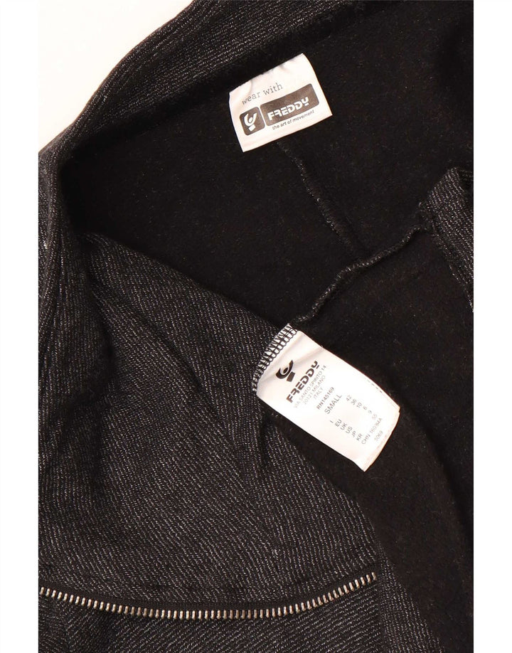 Freddy Womens Oversized Tracksuit Top Jacket UK 10 Small Grey Cotton
