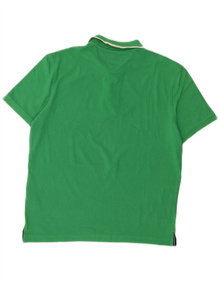 Tommy Hilfiger Mens Golf Polo Shirt Large Green Cotton