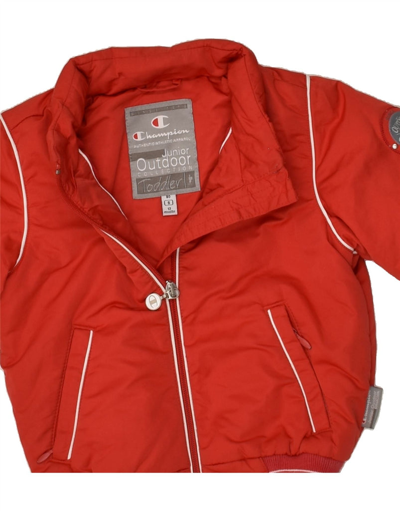 CHAMPION Baby Boys Padded Jacket 9-12 Months Red Polyester | Vintage Champion | Thrift | Second-Hand Champion | Used Clothing | Messina Hembry 