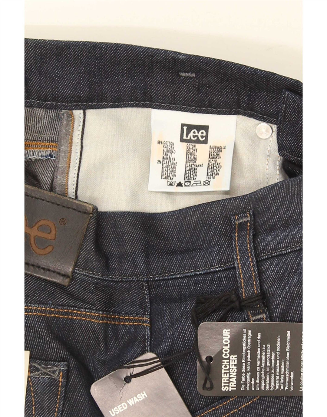 Lee Womens Lynn Slim Jeans W26 L33 Navy Blue Cotton
