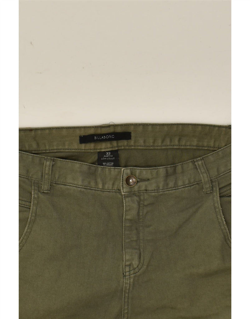 BILLABONG Womens Slim Chino Trousers W32 L30  Khaki Cotton | Vintage Billabong | Thrift | Second-Hand Billabong | Used Clothing | Messina Hembry 