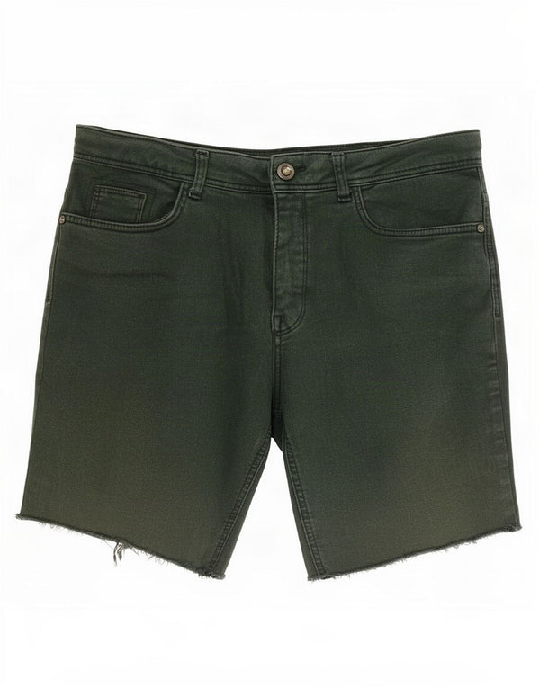 Zara Womens Denim Shorts EU 40 Medium W30 Green