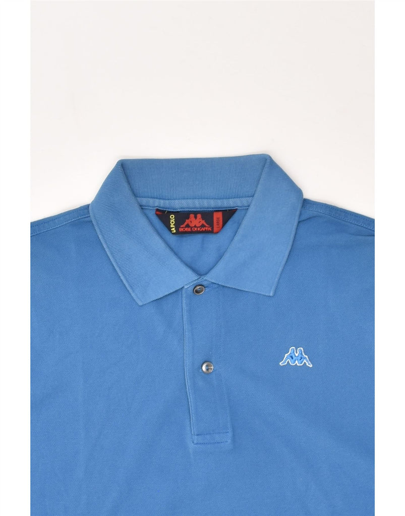 KAPPA Mens Polo Shirt Large Blue Cotton | Vintage Kappa | Thrift | Second-Hand Kappa | Used Clothing | Messina Hembry 