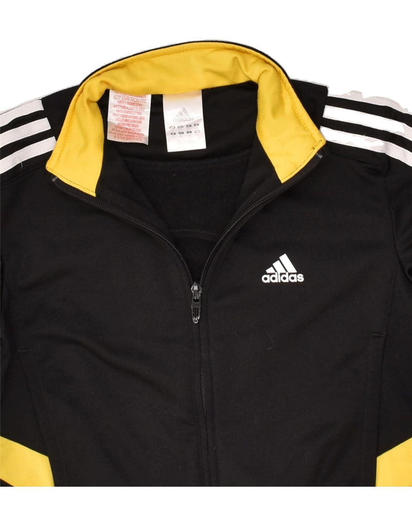 ADIDAS Boys Tracksuit Top Jacket 5-6 Years Black Polyester | Vintage Adidas | Thrift | Second-Hand Adidas | Used Clothing | Messina Hembry 