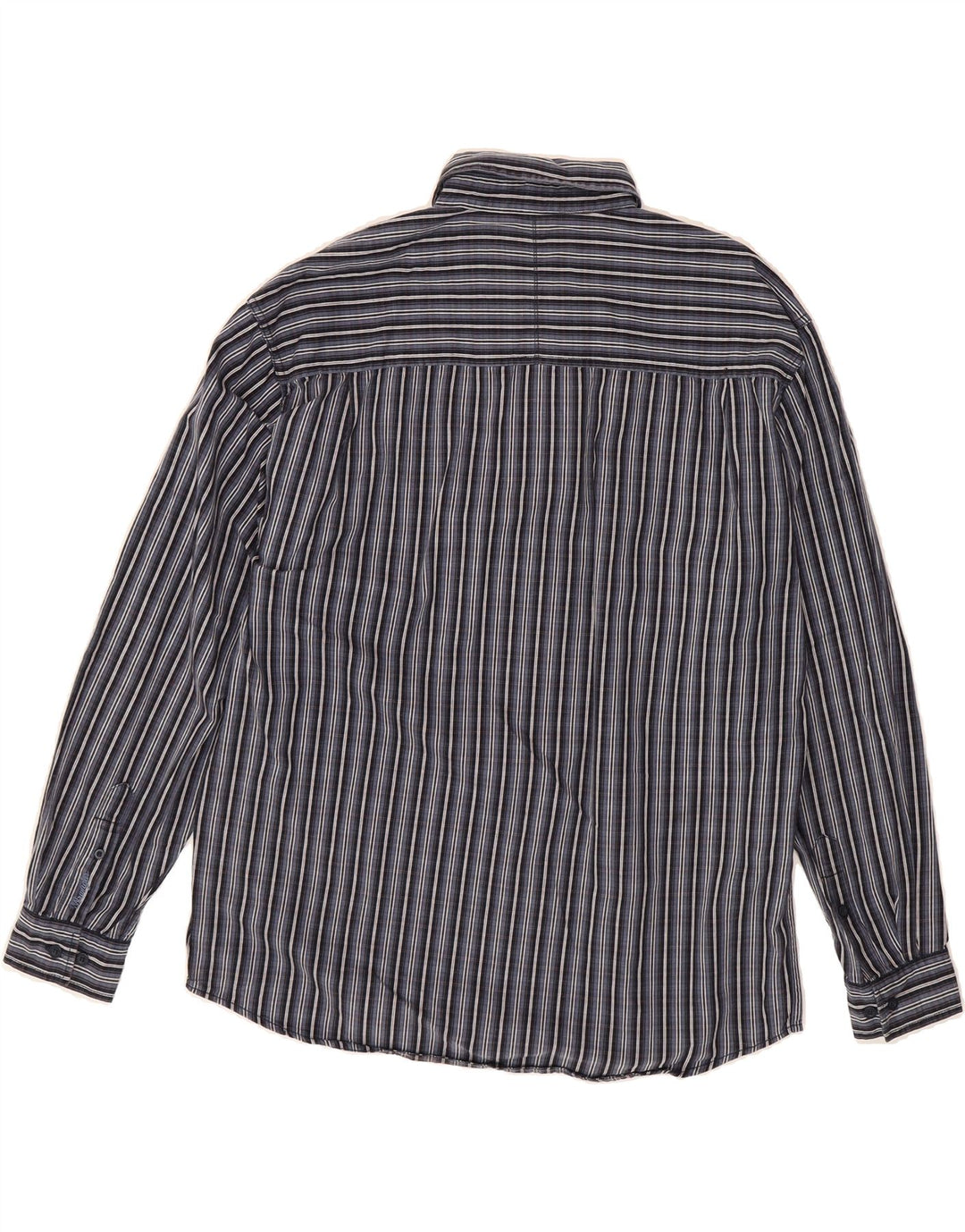 WRANGLER Mens Flannel Shirt XL Blue Striped Cotton Vintage Wrangler and Second-Hand Wrangler from Messina Hembry 