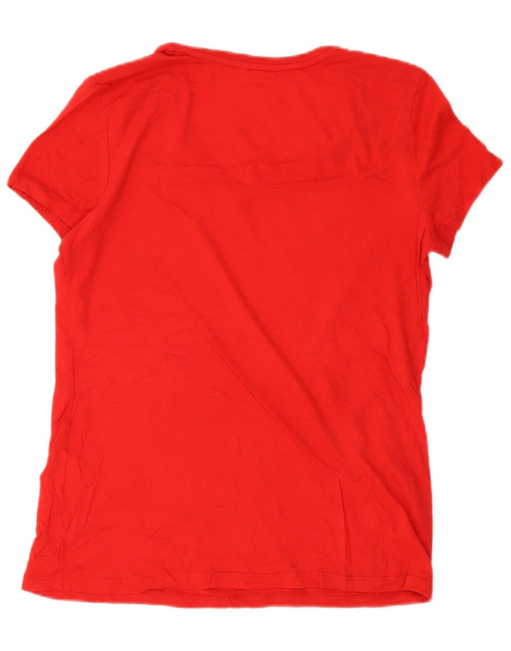 NAUTICA Womens T-Shirt Top UK 14 Medium Red Cotton