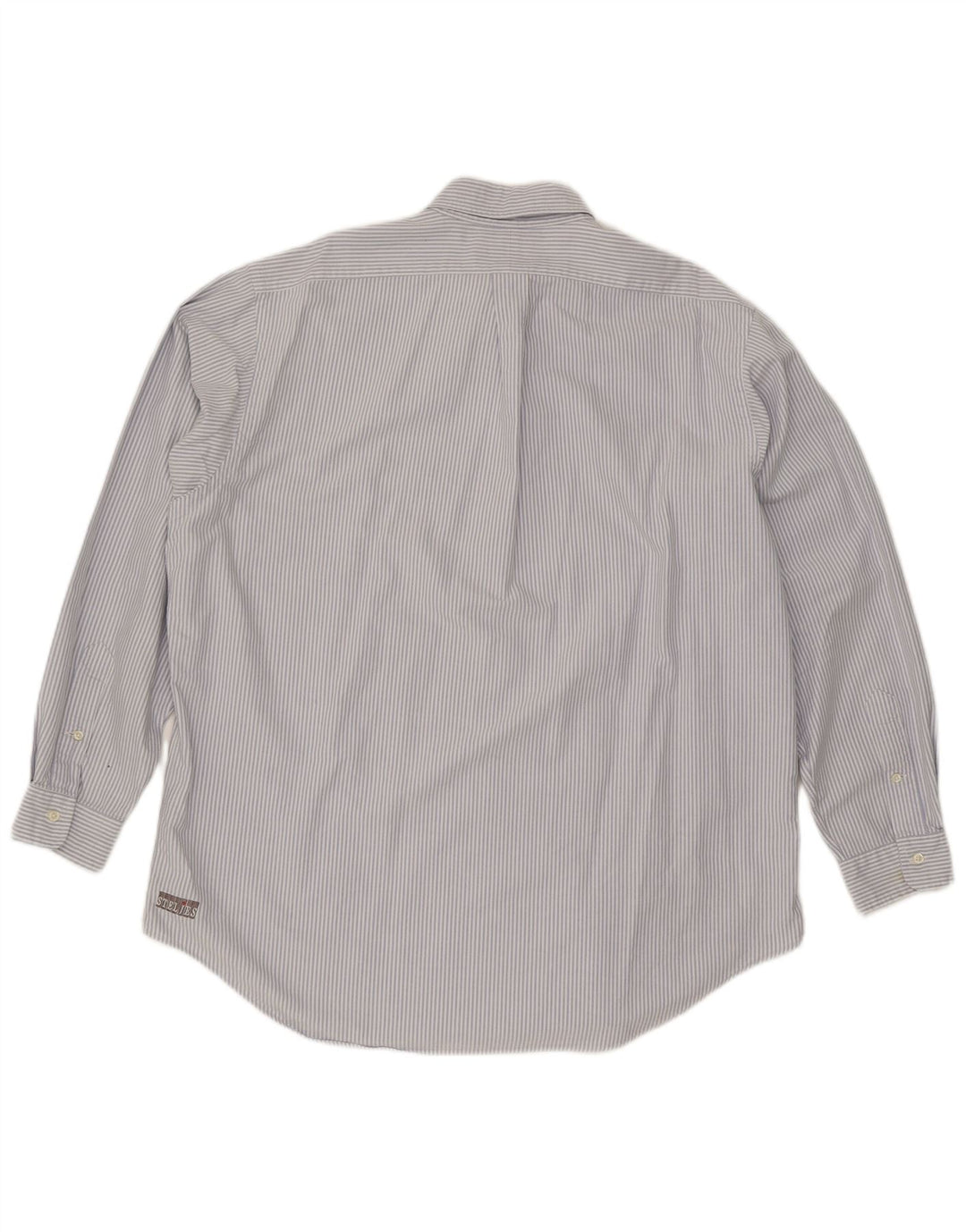 RALPH LAUREN Mens Yarmouth Shirt Size 17 XL Blue Pinstripe Cotton