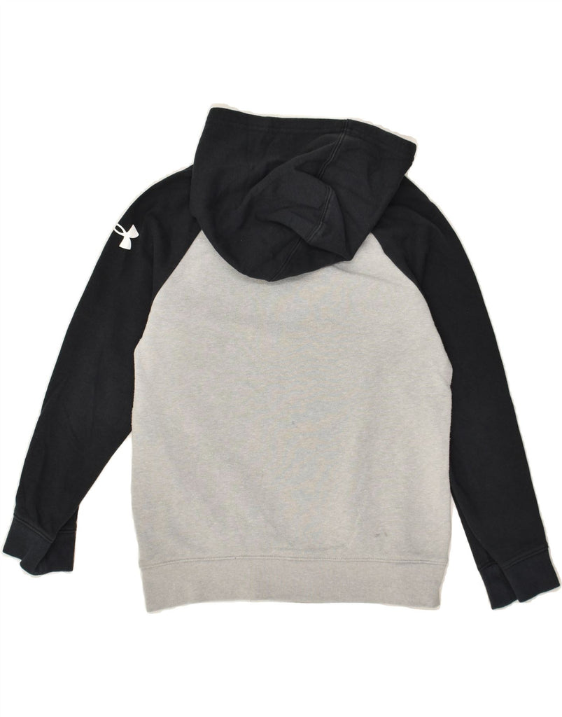 UNDER ARMOUR Boys Cold Gear Graphic Hoodie Jumper 7-8 Years Small Grey | Vintage Under Armour | Thrift | Second-Hand Under Armour | Used Clothing | Messina Hembry 