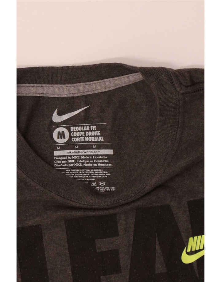 Nike Mens Regular Fit Graphic T-Shirt Top Medium Grey Flecked Polyester