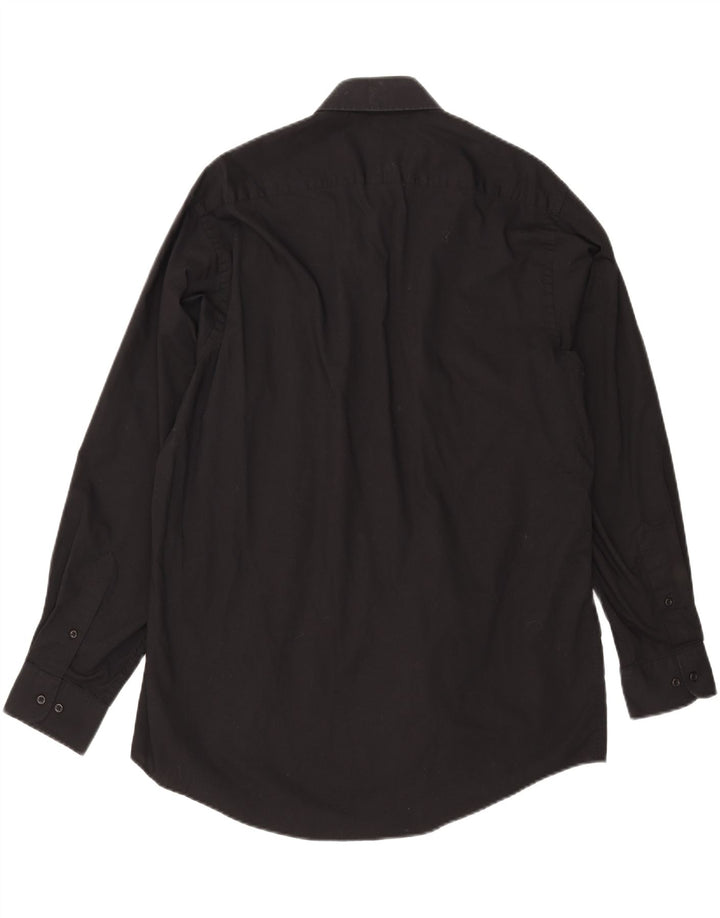 PIERRE CARDIN Mens Tailored Shirt Size 16 1/2 Large Black Cotton Vintage Pierre Cardin and Second-Hand Pierre Cardin from Messina Hembry 