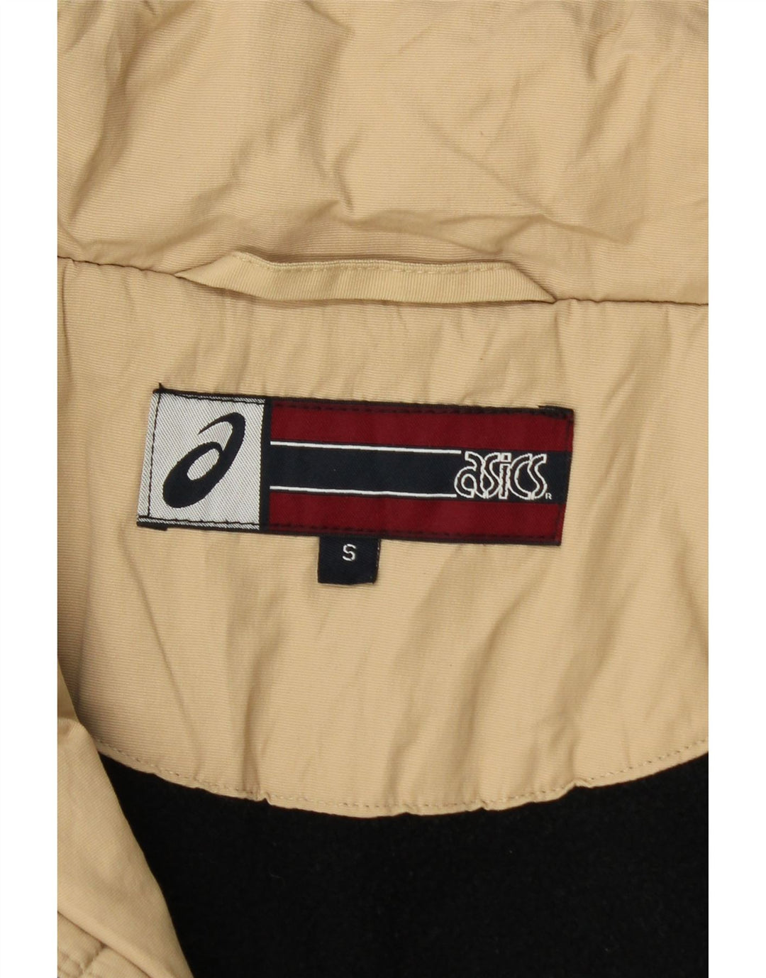 ASICS Mens Hooded Windbreaker Jacket UK 36 Small Beige Polyamide