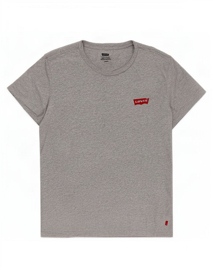 Levi's Mens T-Shirt Top Medium Grey Flecked Cotton