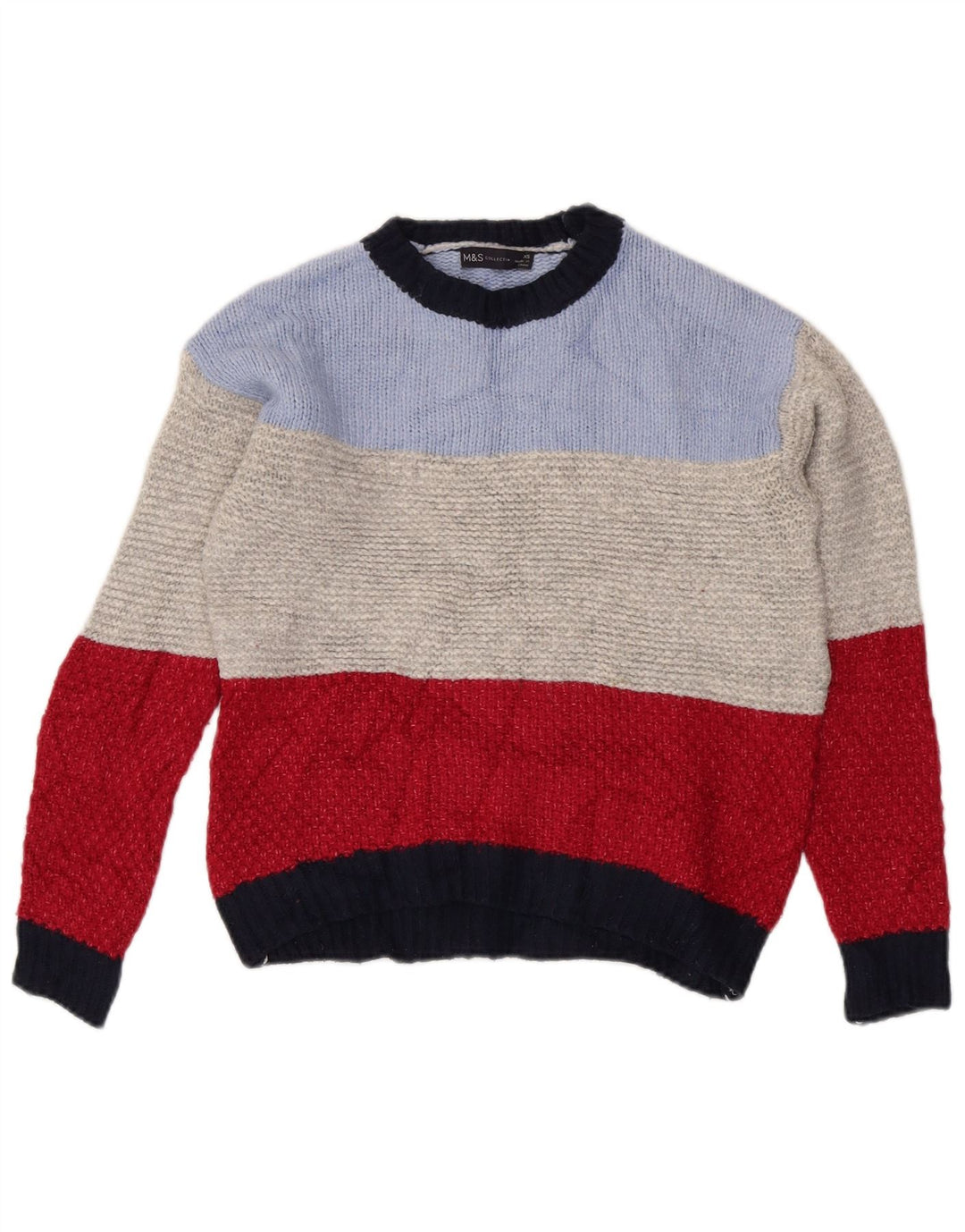 Marks & Spencer Womens Boat Neck Jumper Sweater UK 6 XS Multicoloured