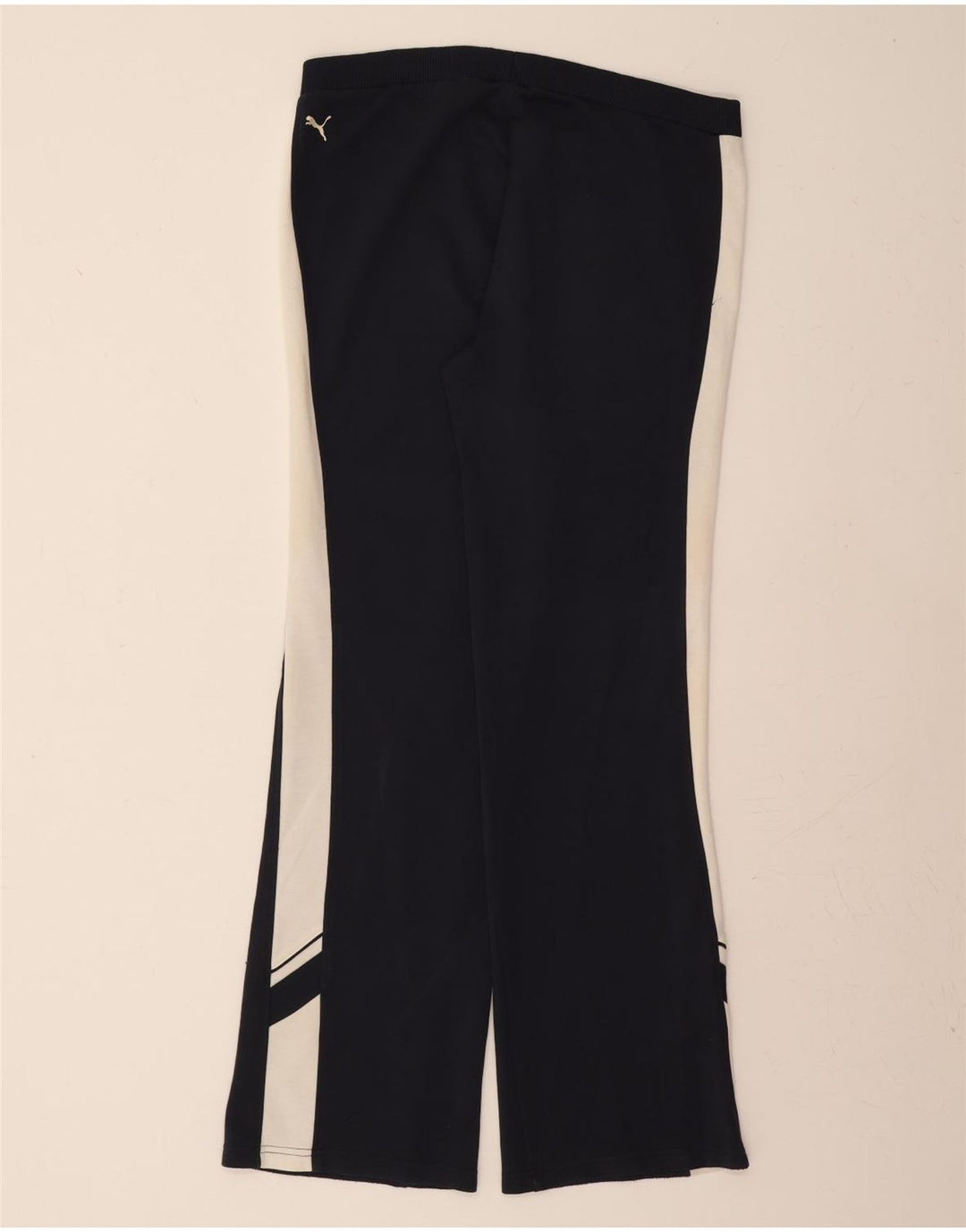 PUMA Womens Tracksuit Trousers UK 12 Medium  Navy Blue Colourblock Vintage Puma and Second-Hand Puma from Messina Hembry 